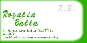 rozalia balla business card